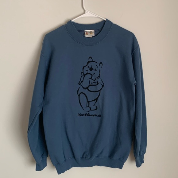 Vintage Walt Disney World Blue Pooh Sweatshirt very good condition - Picture 1 of 6